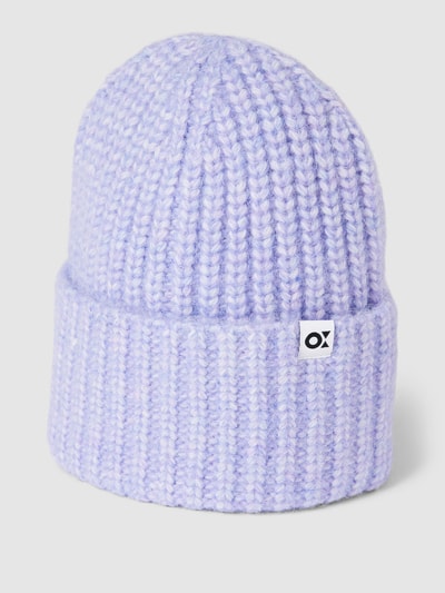 OPUS Beanie mit Label-Detail Modell 'Amello' Flieder 1