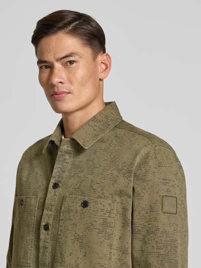 BOSS Orange Regular Fit Hemdjacke aus reiner Baumwolle Modell 'LOCKY_2' Khaki 3