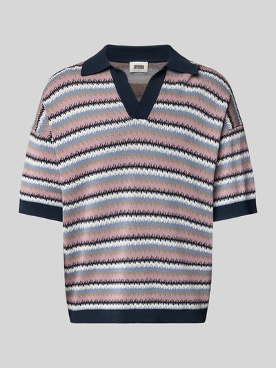 Drykorn Oversized poloshirt met V-hals, model 'LAURENZZO' Rosé - 2