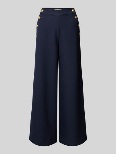 Gant Wide Leg Stoffhose mit Knopfleisten Marine 2