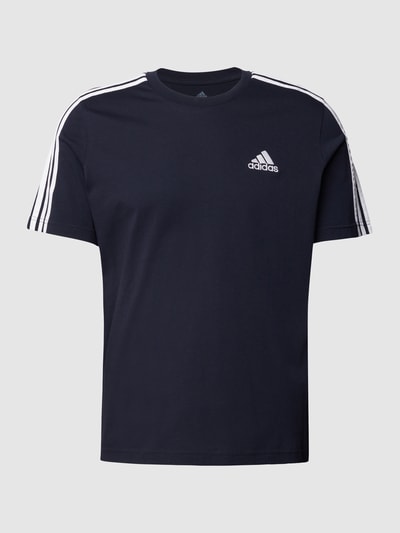 ADIDAS SPORTSWEAR T-Shirt mit Label-Streifen Marine 2