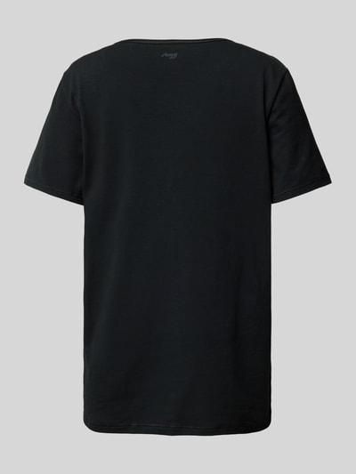 Sloggi T-shirt met geribde ronde hals Zwart - 3