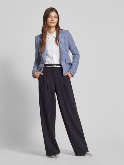 Luisa Cerano Blazer mit Fransen Jeansblau 1