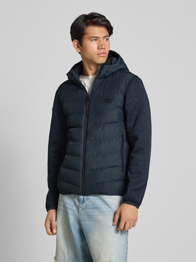 Superdry Steppjacke mit Kapuze und Reißverschlusstaschen Dunkelblau 4