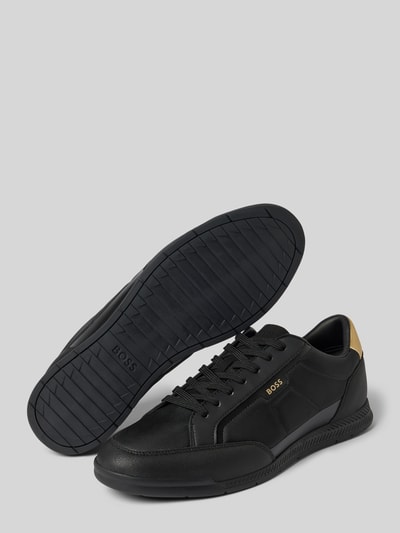 BOSS Low Top Sneaker mit Gummisohle Black 4