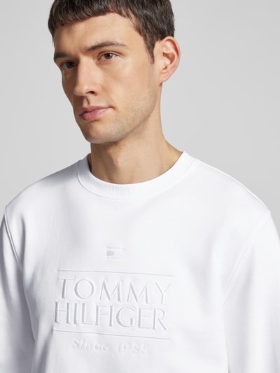 Tommy Hilfiger Regular Fit Sweatshirt aus reiner Baumwolle Weiss 3