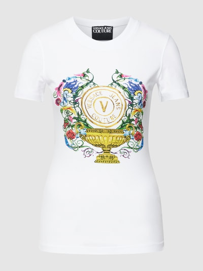 Versace Jeans Couture T-Shirt mit Motiv-Print Weiss 2