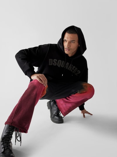 Dsquared2 Oversized Hoodie mit Brand-Print Schwarz 6