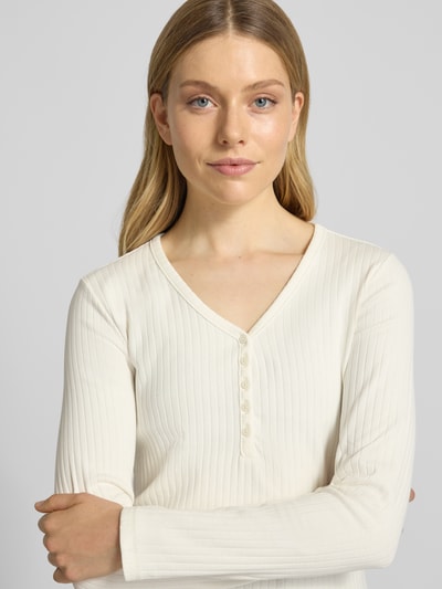 s.Oliver RED LABEL Regular fit shirt met lange mouwen van katoenmix Offwhite - 3