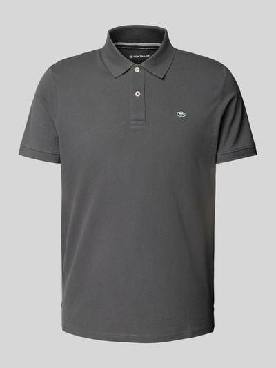 Tom Tailor Regular Fit Poloshirt mit Logo-Stitching Modell 'BASIC' Anthrazit 2