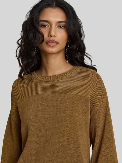 Lauren Ralph Lauren Relaxed Fit Strickpullover aus Baumwoll-Mix Camel 3