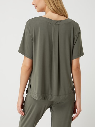 Donna Karan T-Shirt mit überschnittenen Schultern  Khaki 5