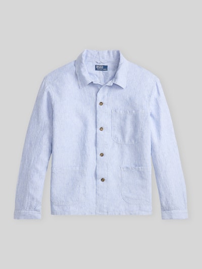 Polo Ralph Lauren Regular Fit Freizeithemd aus reinem Leinen Hellblau 2