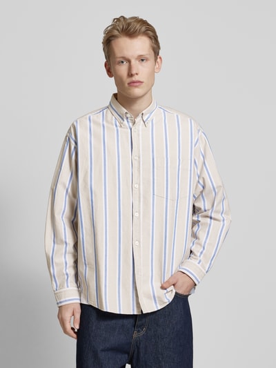 Hugo Blue Koszula casualowa o kroju regular fit z kołnierzykiem typu button down model ‘Ebill’ Beżowy 4