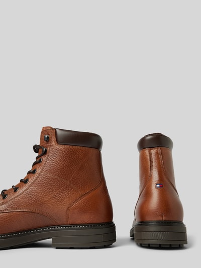 Tommy Hilfiger Lederboots mit Label-Details Cognac 2