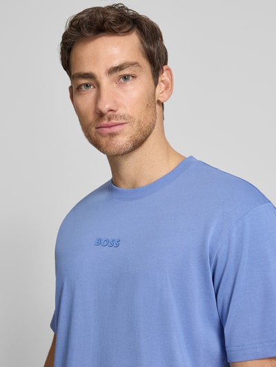 BOSS Green Regular Fit T-Shirt aus reiner Baumwolle Modell 'TEE 10' Blau 3