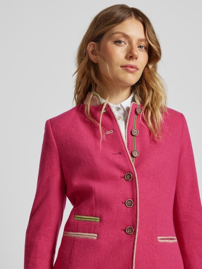 WHITE LABEL Taillierter Blazer mit Stehkragen Pink 3