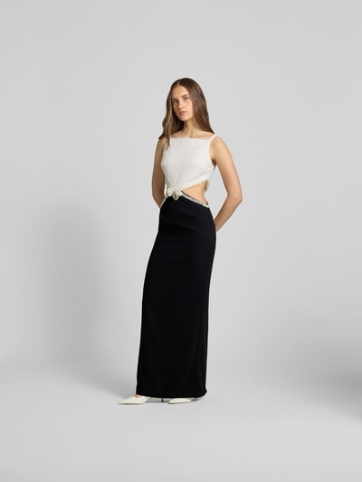 Self-Portrait Maxikleid mit Cut Outs Black 1