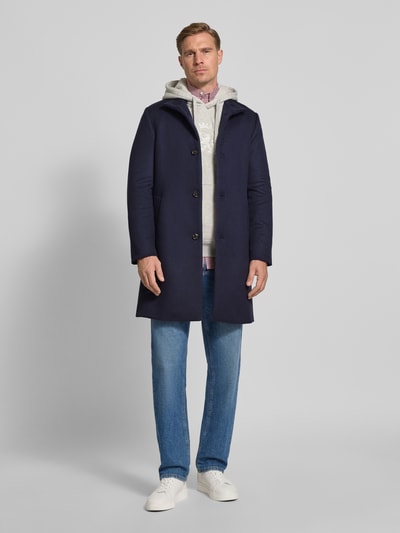 Tommy Hilfiger Regular Fit Mantel aus Woll-Mix Marine 1