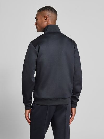 Les Deux Sweatjack met labelprint, model 'Ballier' Marineblauw - 5