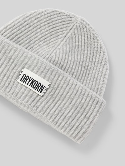 Drykorn Czapka beanie z naszywką z logo model ‘NEREA’ Jasnoszary 2