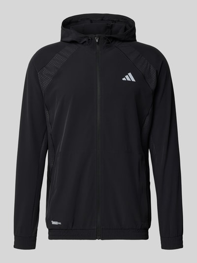 adidas Training Sweatjack met logoprint en capuchon Zwart - 2
