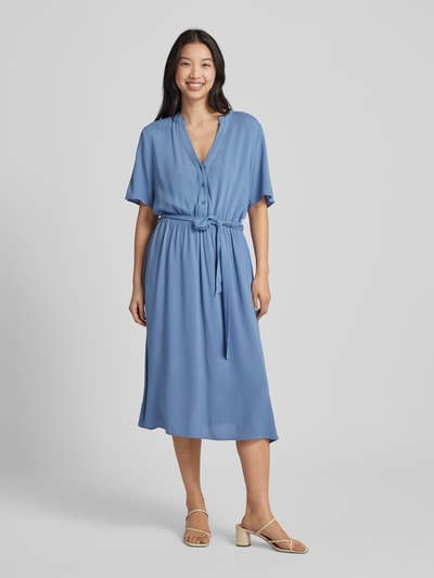 Vila Midi-jurk van viscose, model 'MOASHLY' Oceaanblauw - 4