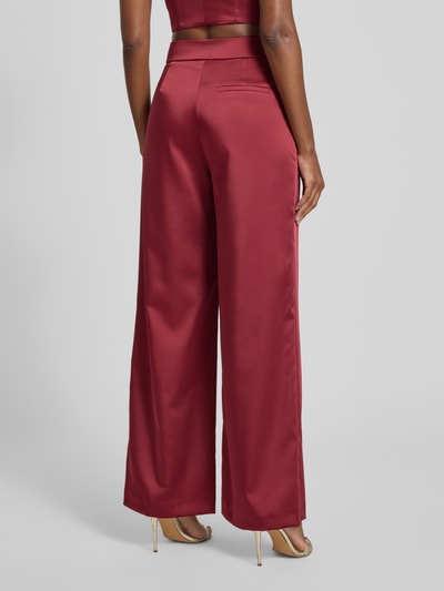 Jake*s Cocktail Wide Leg Anzughose mit Bundfalten Bordeaux 5