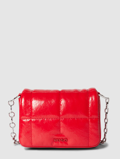 HUGO Handtasche mit kurzem Henkel in metallic Modell 'PAULA' Hellrot 2