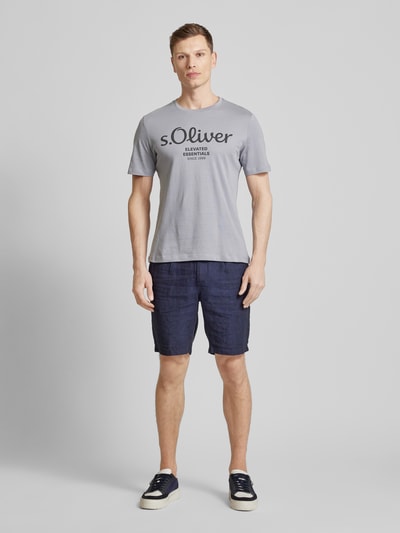 s.Oliver RED LABEL T-shirt met labelprint Grafiet - 1