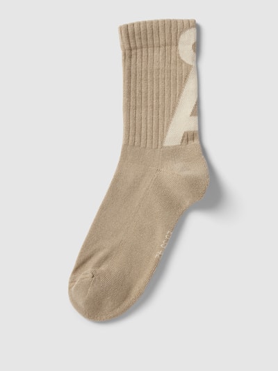 Armedangels Socken mit Logo-Print Modell 'SAAMUS SHORT' Beige 1