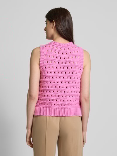 Stella Nova Pullunder mit Lochstickerei Pink 5