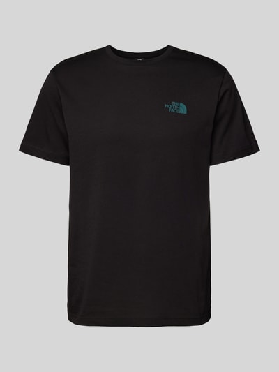 The North Face T-Shirt mit Label-Print Black 2