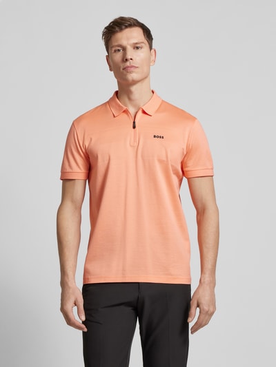 BOSS Green Poloshirt mit Label-Detail Modell 'Philix' Lachs 4