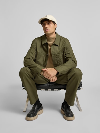 MAISON KITSUNE Hemdjacke mit Knopfleiste Khaki 3