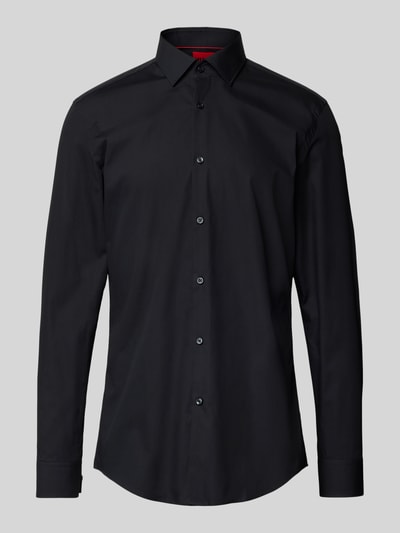 HUGO Slim Fit Business-Hemd aus Baumwolle Modell 'Jenno' Black 2