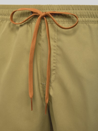 Quiksilver Zwembroek met labeldetail en elastische band Kaki - 2