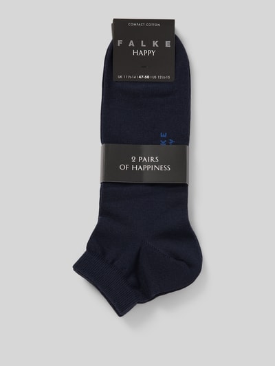 Falke Sokken met labeldetail, model 'HAPPY' Marineblauw - 2