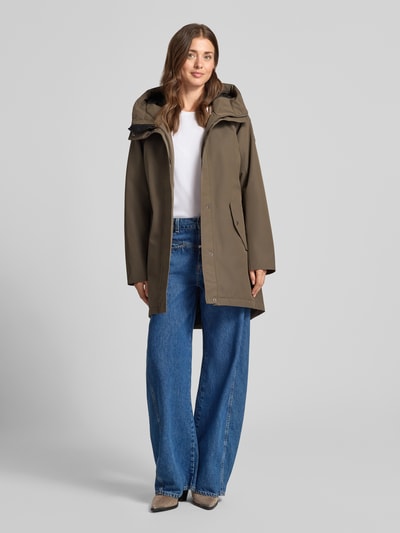Didriksons Regular fit parka met capuchon model 'Alana' Middenbruin - 1