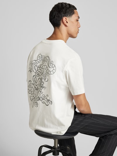 Kenzo T-Shirt mit Label-Print Offwhite 3