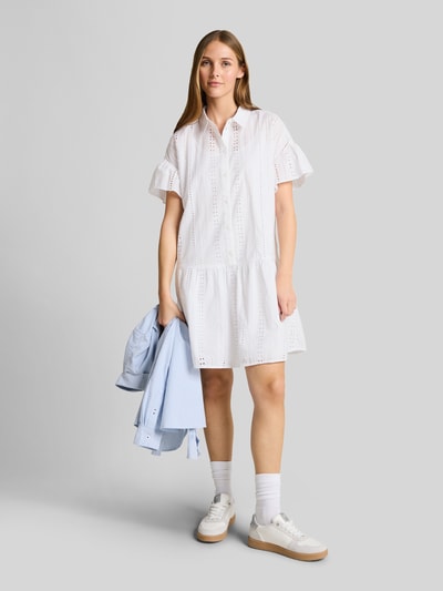 Tom Tailor Denim Freizeitkleid aus reiner Baumwolle Weiss 1