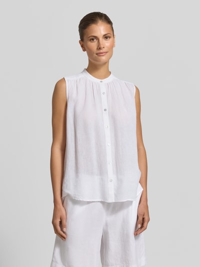 Christian Berg Woman regular fit blousetop van viscose-linnenmix Wit - 4