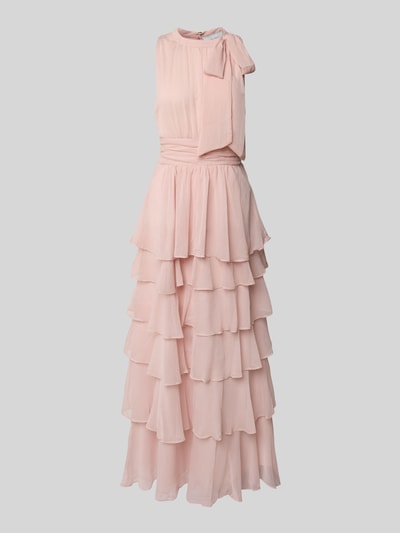 Neo Noir Maxikleid im Stufen-Look Modell 'MARLI SOLID CHIFFON DRESS' Hellrosa 2