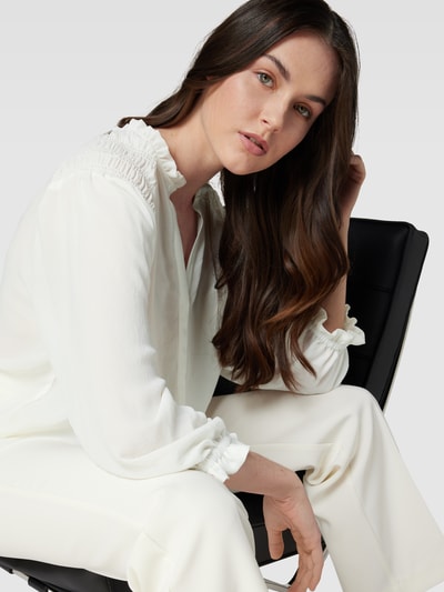 Marc Cain Blouse met smokdetails Offwhite - 3