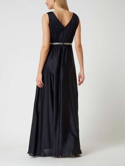 Christian Berg Cocktail Abendkleid aus Chiffon  Marine Melange 4