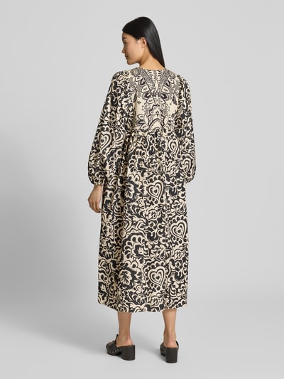 Weekend Max Mara Midi-jurk met ballonmouwen, model 'ANZIO' Zwart - 5