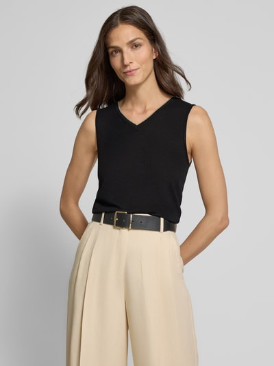 Soyaconcept Leinentop mit V-Ausschnitt Modell 'EMEL' Black 3