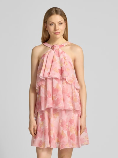 VERO MODA Ausgestelltes Cocktailkleid mit Volants Modell 'FELICIA' Rose 4