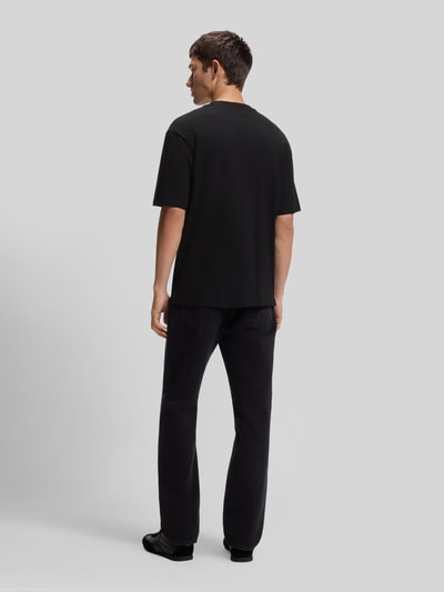 HUGO Blue t-shirt o kroju regular fit z czystej bawełny model 'Niviotee' BLACK 5