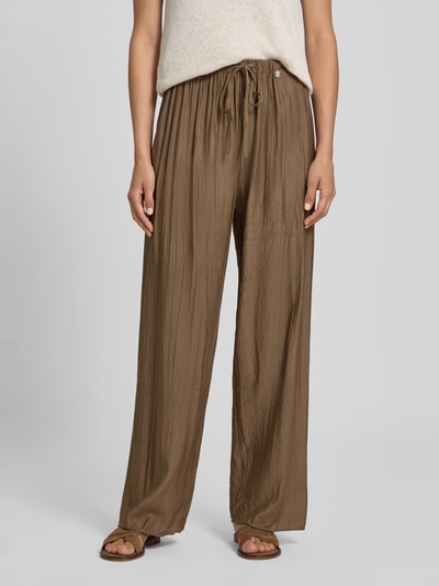 ZABAIONE Stoffen broek met elastische band Kaki - 4